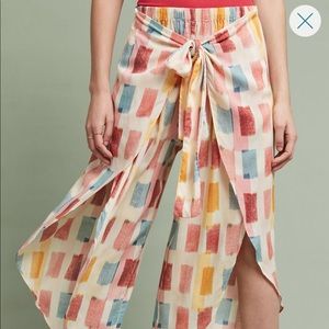 NEW! Anthropology watercolor wrap pants!